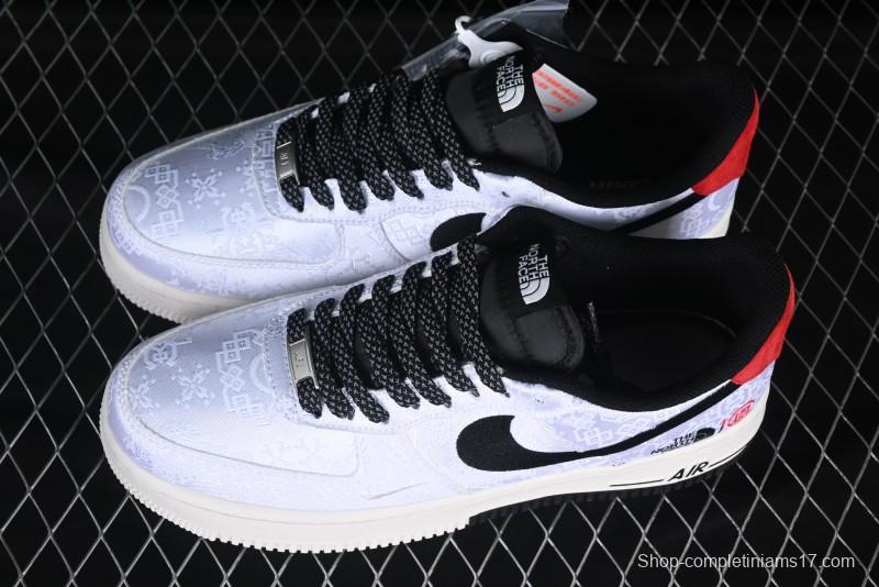 Nike Air Force 1 '07 Low North Face Edison Chen Collaboration White Silk Dual-Tone Casual Sneakers - DM6868-054