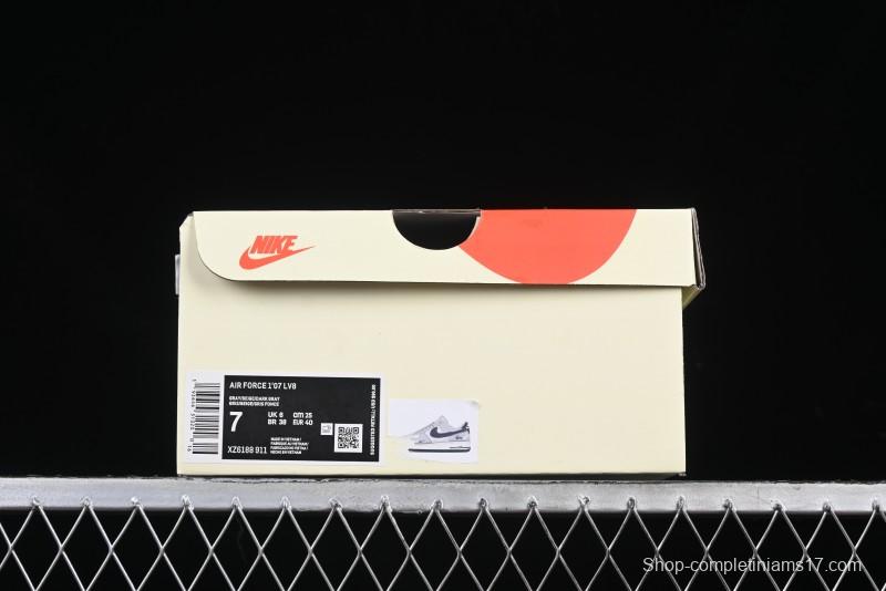 Nike Air Force 1 '07 Low Stussy Collaboration Grey Swoosh Casual Sneakers - XZ6188-911