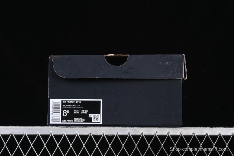 Nike Air Force 1 '07 Low White Pink Swoosh Casual Sneakers - IB2574-600