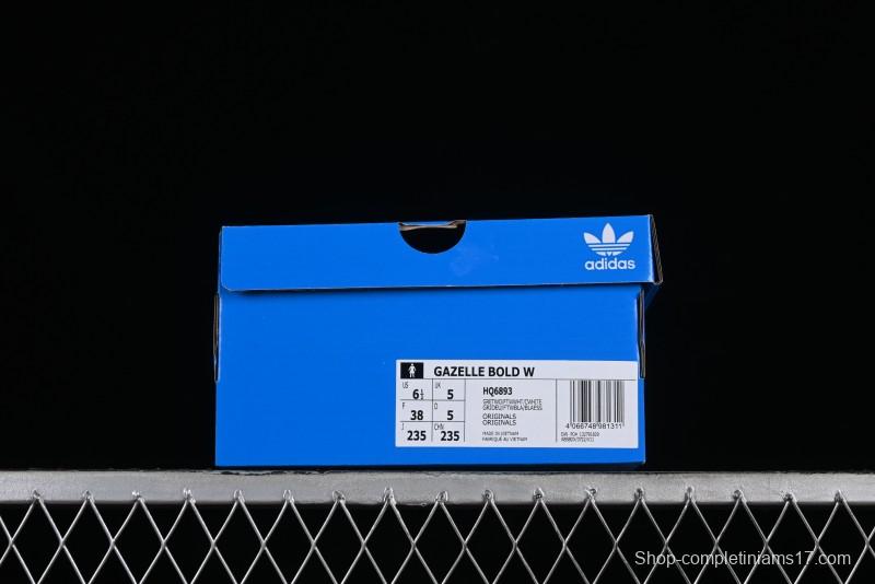 Adidas Originals Gazelle Bold HQ6893 Low-Top Sneakers with Thick Sole for Casual Wear, Slip-Resistant and Durable