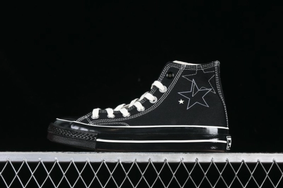 Converse Chuck 1970s High Top Canvas Sneakers with Star Stitch Design - A15743C