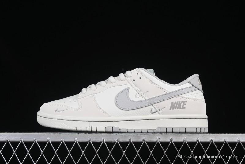 Nike SB Dunk Low Collaboration Triple Swoosh Beige Grey Low Top Casual Skateboarding Shoes - SC9207-401