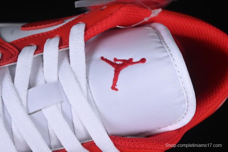 Nike Air Jordan 1 Low AJ1 White Red Casual Sneakers - 553558-166