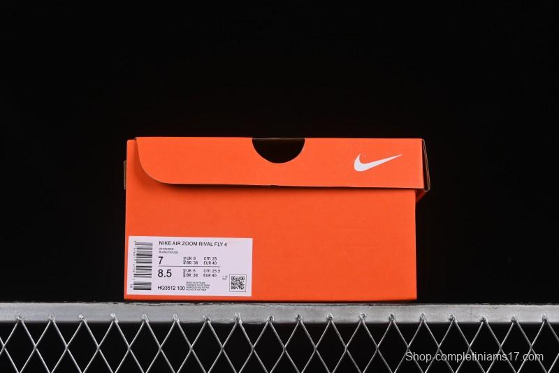 Nike Zoom Rival Fly 4 Lightweight Responsive Running Shoes with Flyknit and React Technology - HQ3512-100
