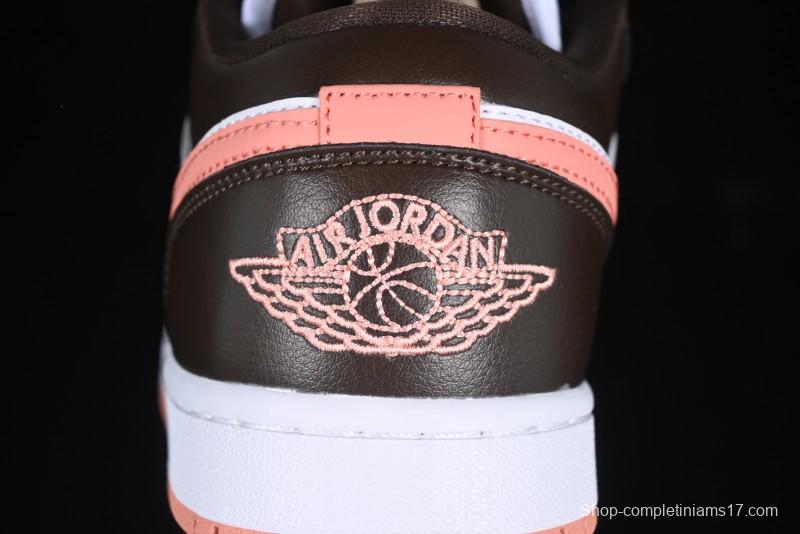 Nike Air Jordan 1 Low AJ1 Mocha Pink Casual Lifestyle Sneakers - DC0774-182