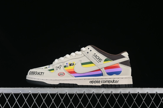 Limited Edition Custom Nike Dunk Low "Apple Retro Tech" - Vintage-Inspired Design