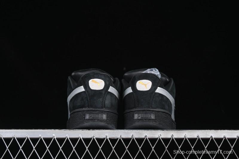 PUMA Suede XL Classic Men's Sneakers - Black with Metallic Silver Accents