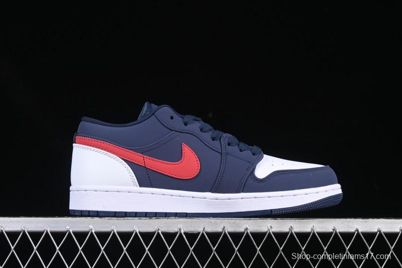 Nike Air Jordan 1 Low AJ1 Patriot Blue Red Low-Top Casual Lifestyle Sneakers - CZ8454-400