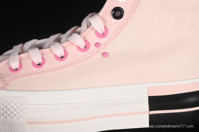 Converse Chuck 70 High Top Platform Sneakers in Pink Color Block Design - A14825C