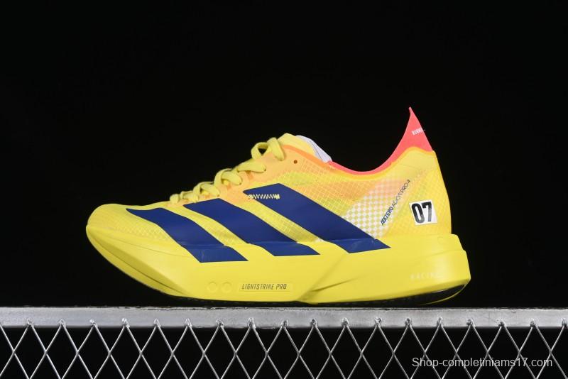 Adidas Adizero Adios 4 M Running Shoes Lightweight Breathable Low-Top - JR6373