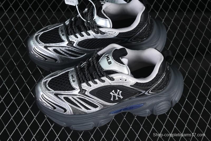 New York Yankees MLB Winner Chunky Height Increasing Thick Sole Running Shoes - 3ASHWD15N50BKS
