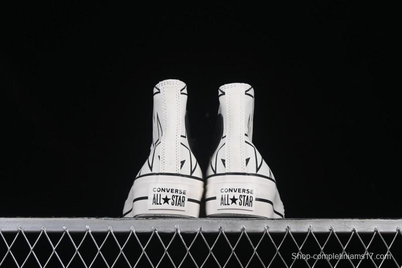 Converse Chuck 70 High Top Sneakers with Star Patch and Thick Sole - 581672C