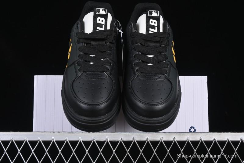 NY Yankees Black & Yellow Sneakers - Bold Logo Streetwear Shoes