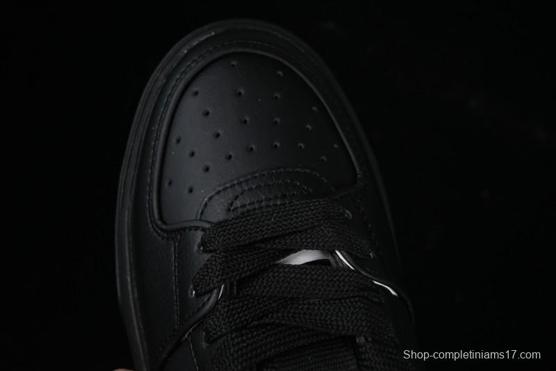 NY Yankees Black Leather Sneakers with Bold Orange Logo