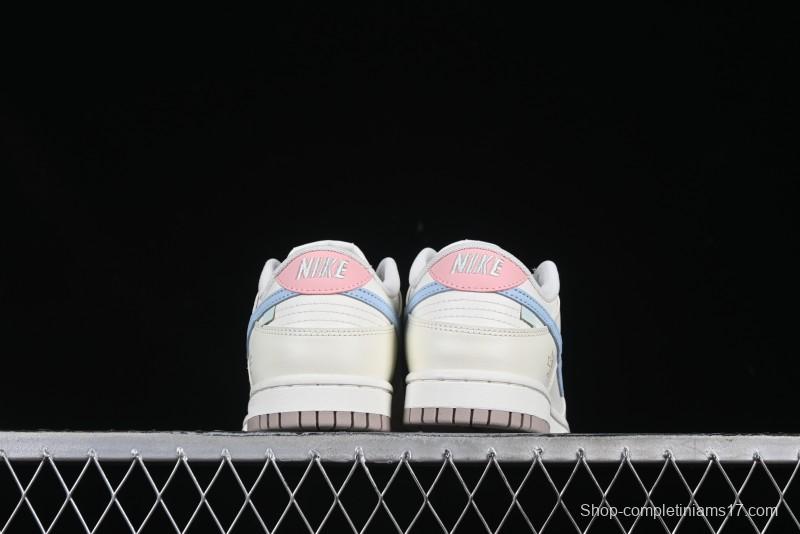 Nike Dunk Low "Pastel Panda" - Cream with Baby Blue & Pink Accents