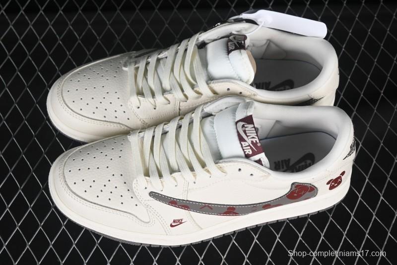 Nike Air Jordan 1 Low OG SP Travis Scott x Fragment Design Collaboration Sneakers - LD2025-004