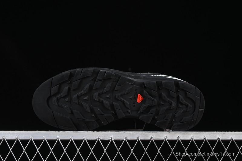 Salomon x Contragrip All-Terrain Hiking Shoes - Lightweight Gray with Black & Teal Accents