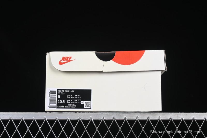 Nike Air Force 1'07 Low Dior Collaboration Grey Knit Skeleton Low-Top Casual Sneakers - KK1988-056