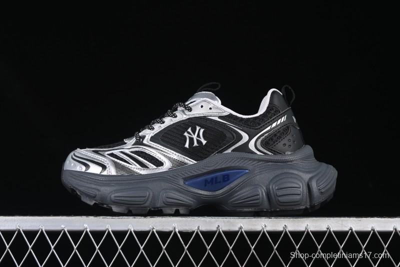 New York Yankees MLB Winner Chunky Height Increasing Thick Sole Running Shoes - 3ASHWD15N50BKS