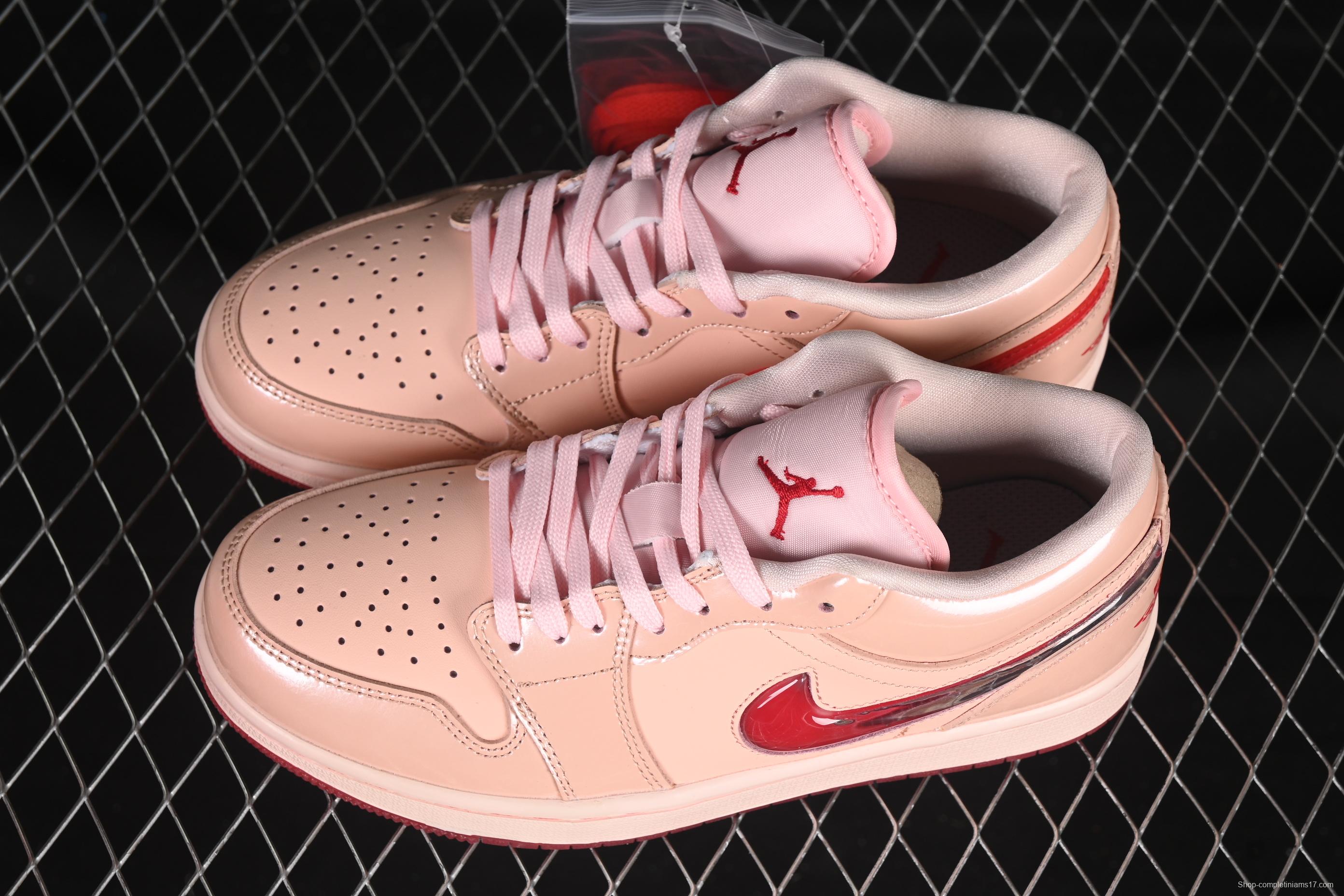 Nike Air Jordan 1 Low AJ1 Valentine's Day Jelly Pink Low Top Lifestyle Basketball Shoes - HF3174-600