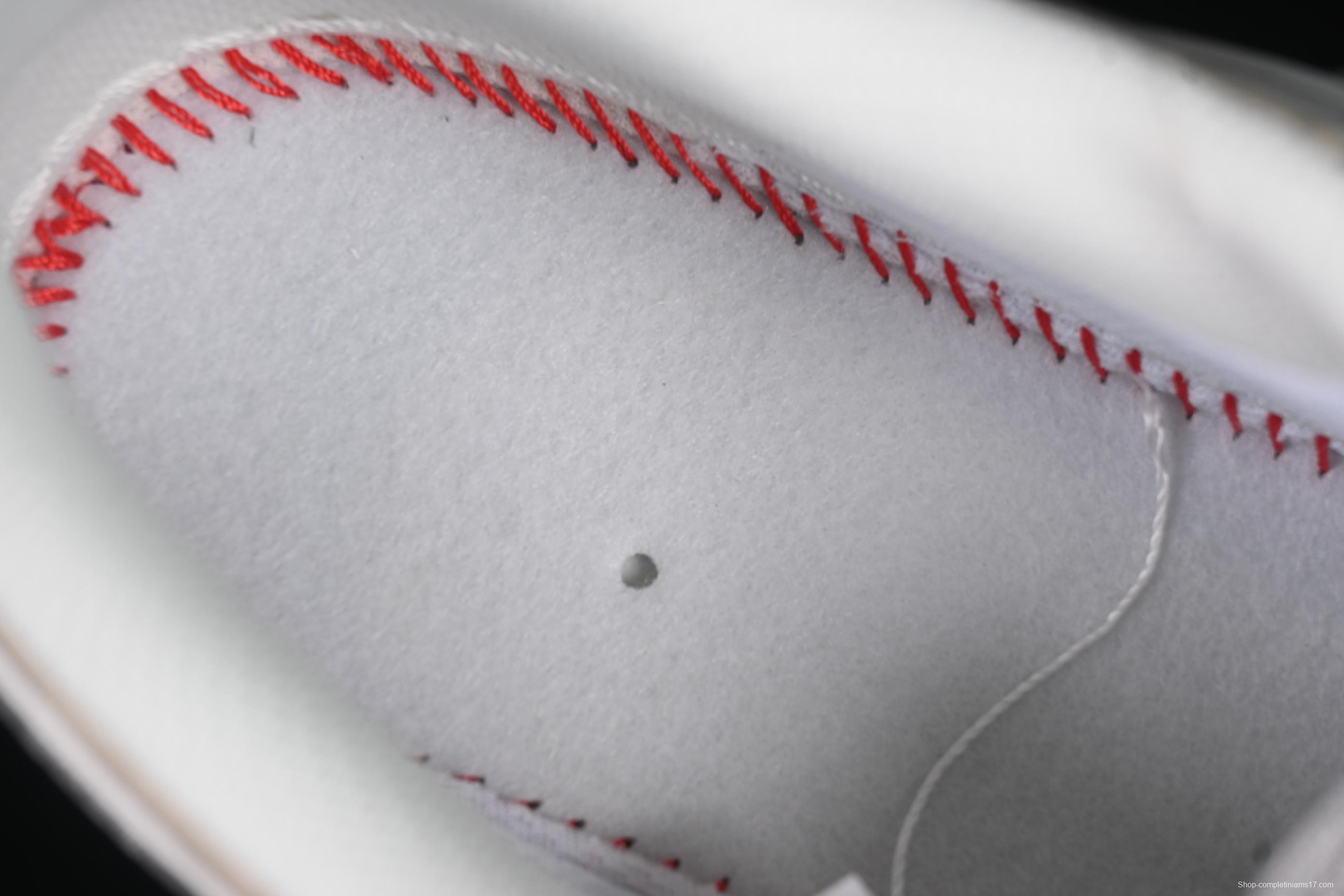 Nike Air Force 1 '07 Low Supreme Collaboration Sneakers with Red Snake Swoosh - SJ6698-023