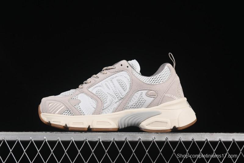 Dior Chrono Round Toe Lace-Up Lifestyle Casual Running Sneakers - 24W Beige