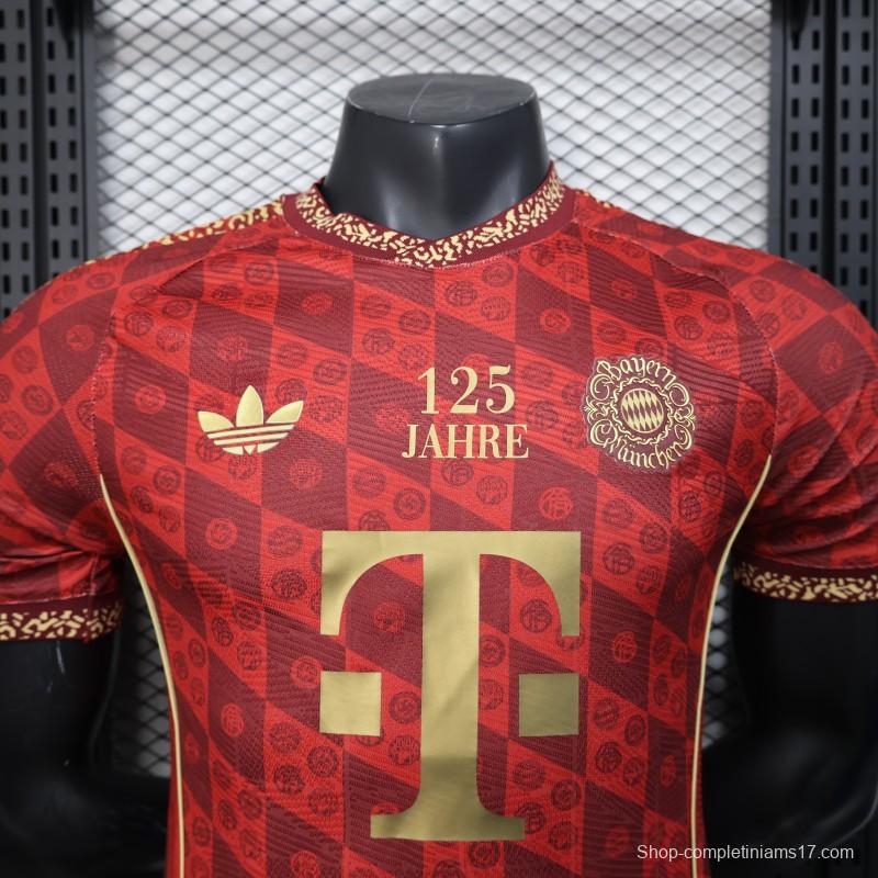 Player Version 25/26 Bayern Munich 125Th Anniversary Red Jersey