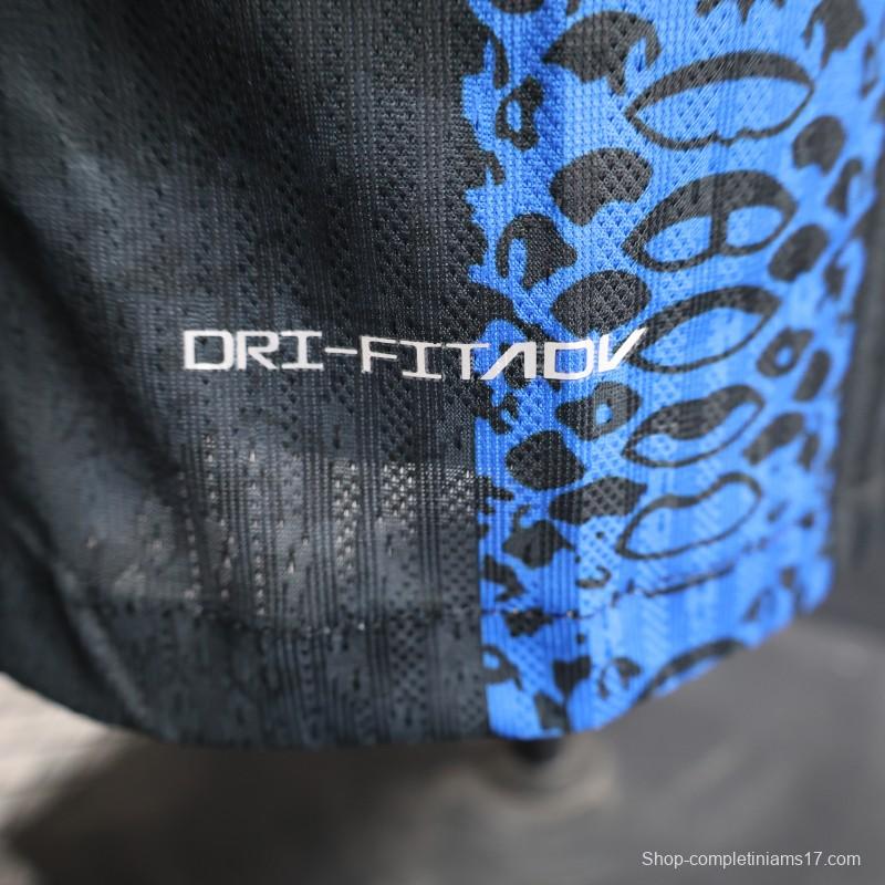 Player Version 25/26 Inter Milan Black and Blue Jersey with Snake Design