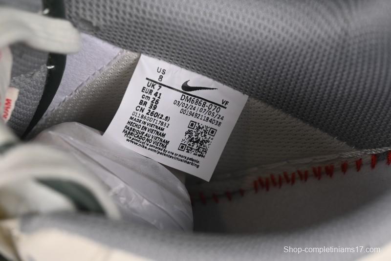 Nike Air Force 1'07 Low Supreme Collaboration Dual-Tone Grey Green Lace-Up Casual Sneakers - DM6868-070