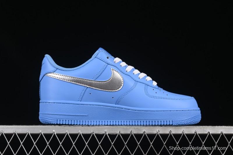 Nike Air Force 1'07 Low Casual Sneakers in Iceland Blue with Full-Length Air Cushion - ZH0316-070
