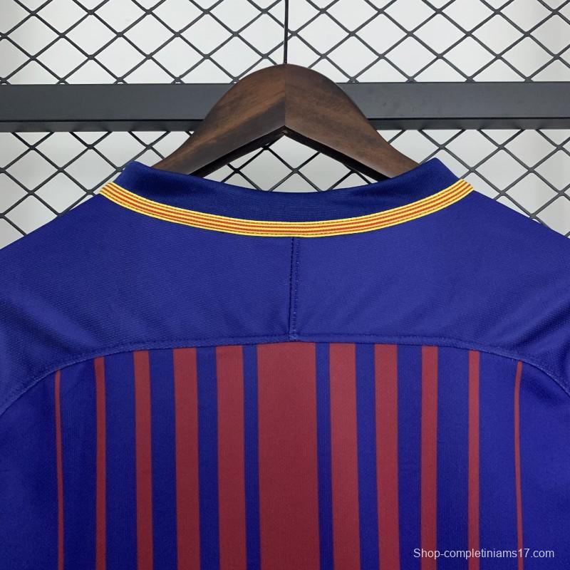 17/18 Retro Barcelona Home Jersey