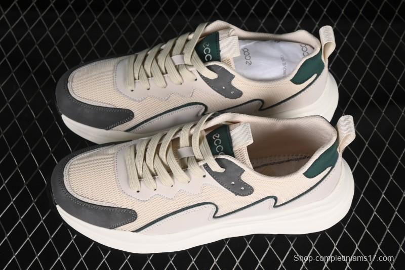 ECCO Chunky Sole Waffle Retro Running Shoes - 63093901002