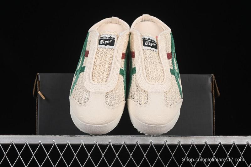 Onitsuka Tiger Mexico 66 Sabot Slip-On Sneakers with Breathable Mesh Upper - 1183C123-103