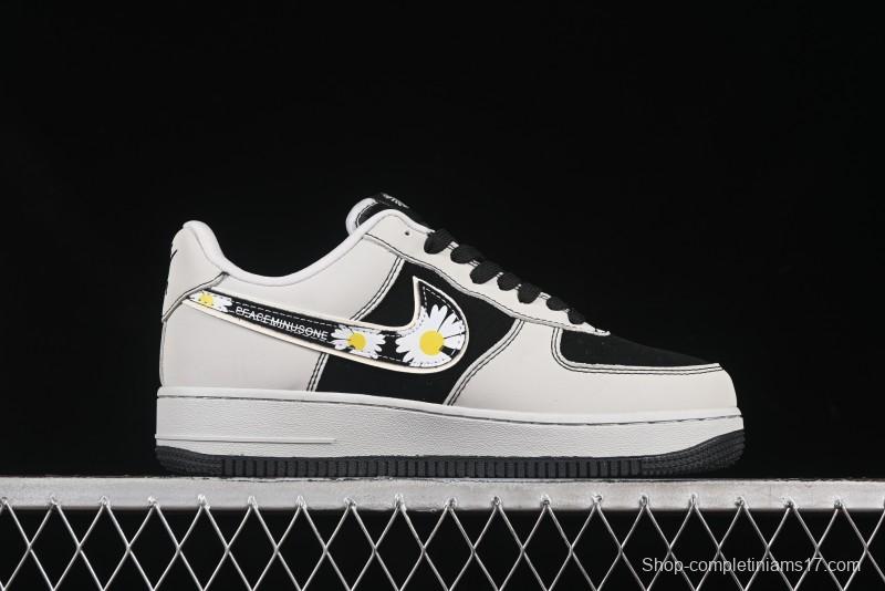 Nike Air Force 1'07 Low GD Collaboration Chrysanthemum Swoosh Casual Sneakers - DF0188-055