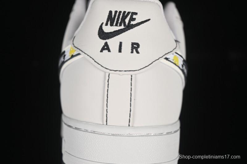 Nike Air Force 1'07 Low GD Collaboration Chrysanthemum Swoosh Casual Sneakers - DF0188-055