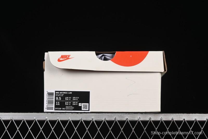 Nike Air Force 1'07 Low Balenciaga Collaboration Blue Woven Label Low-Top Casual Sneakers - DF0188-062