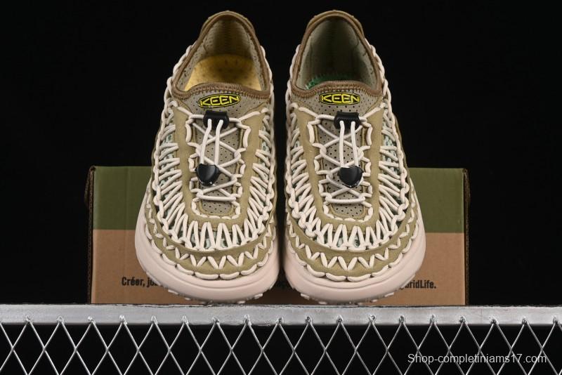 Keen Uneek Flat-M Woven Elastic Strap Outdoor Water Sports Sandals - 1014097