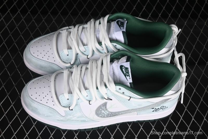 Nike Dunk Low Blue Porcelain Snake Bone Low-Top Casual Sneakers - DD1391-101