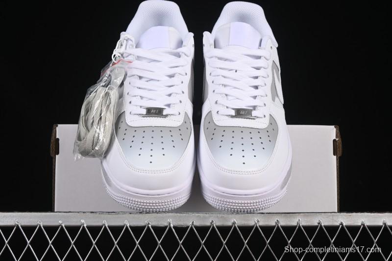Nike Air Force 1 '07 Low Custom Official Hot Style 2D Theme White Gray Spray Paint Casual Sneakers - CW2288-111