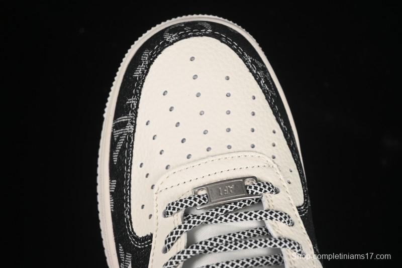 Nike Air Force 1 '07 Low LV Collaboration Double Print Denim Casual Sneakers - YX5066-317