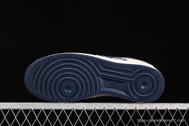 Nike Air Force 1'07 Low Balenciaga Collaboration Blue Woven Label Low-Top Casual Sneakers - DF0188-062