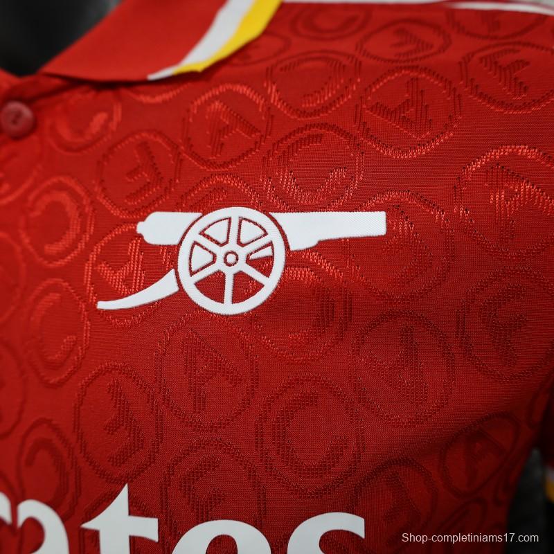 Player Version 25/26 Arsenal RED POLO Jersey