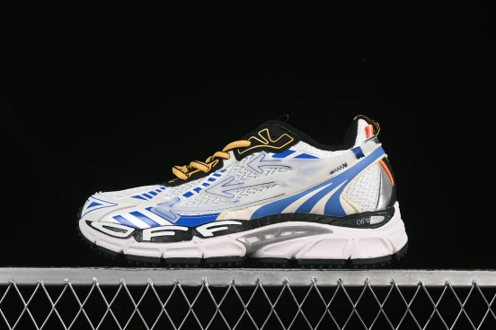 Off-White Be Right Low-Top Lifestyle Sneakers in White Blue - C.D4