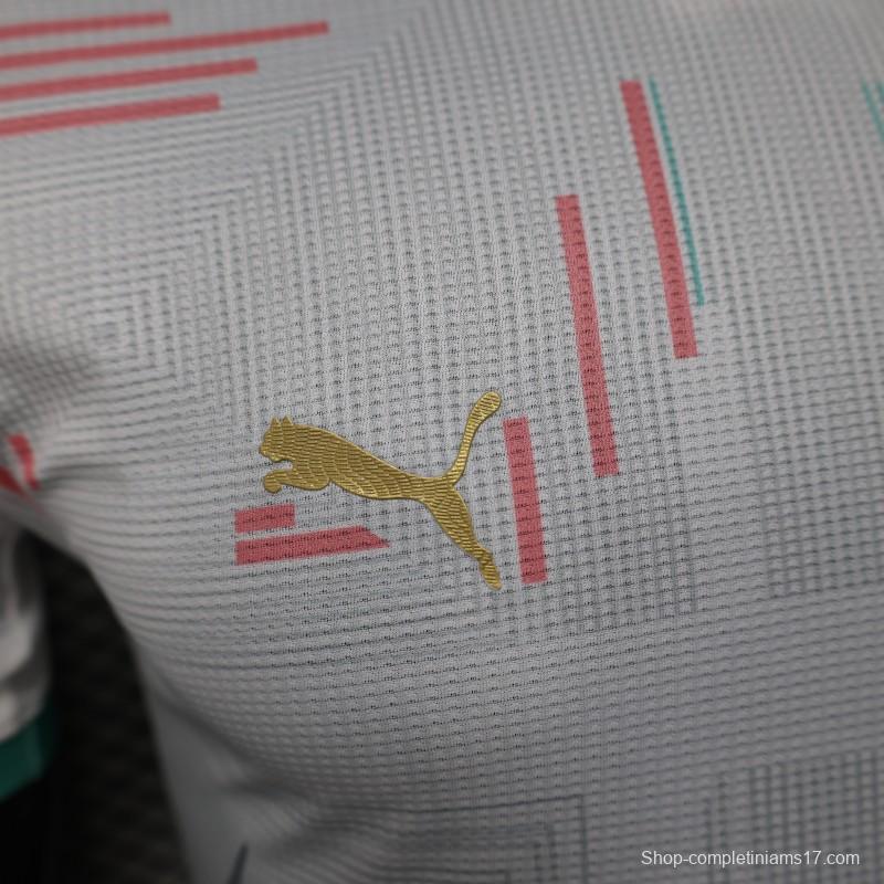 Player Version 2025 MC Alger (MCA) Home White Jersey with Club Emblem Design