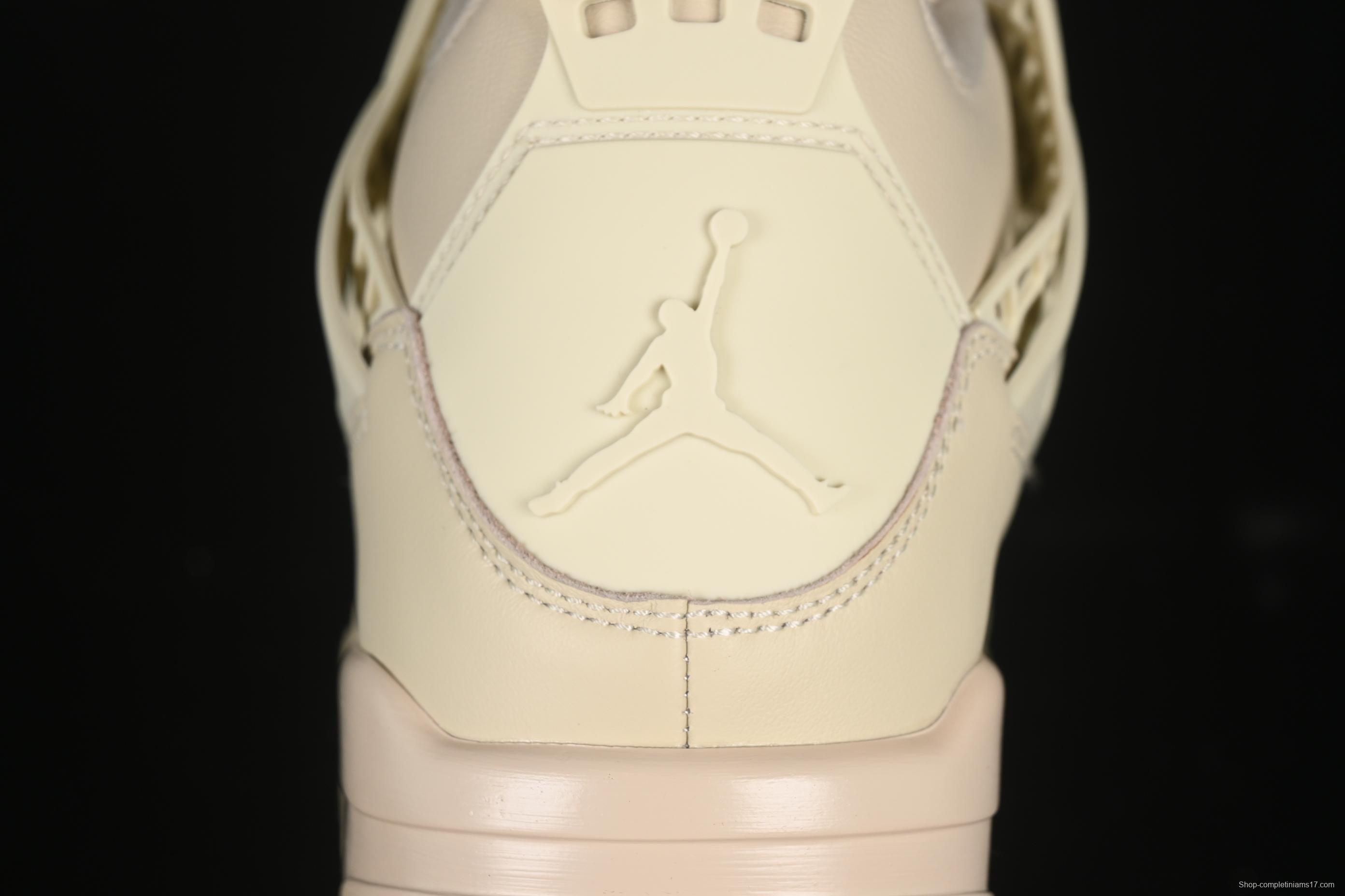 Nike Air Jordan 4 Retro Basketball Shoes in Rattan with NET Design - FN7251-200