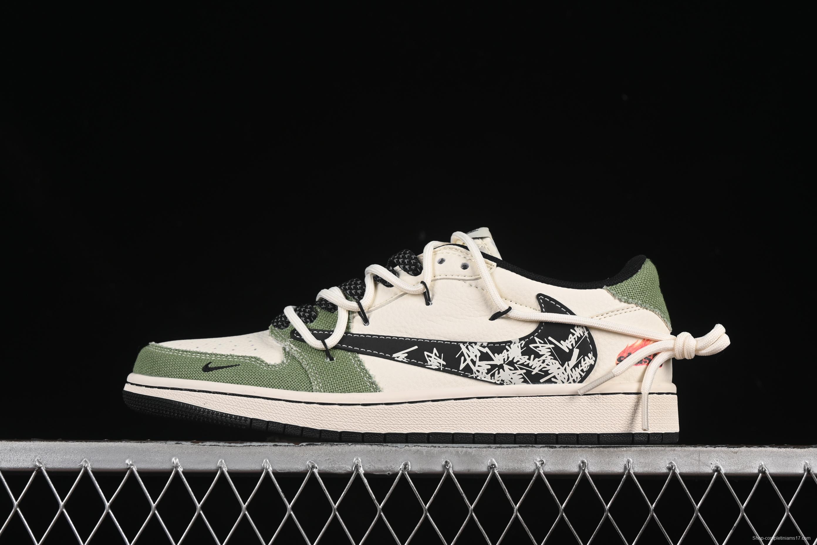 Nike Travis Scott x Fragment Design x Air Jordan 1 Low OG SP Sneakers - DM6868-102