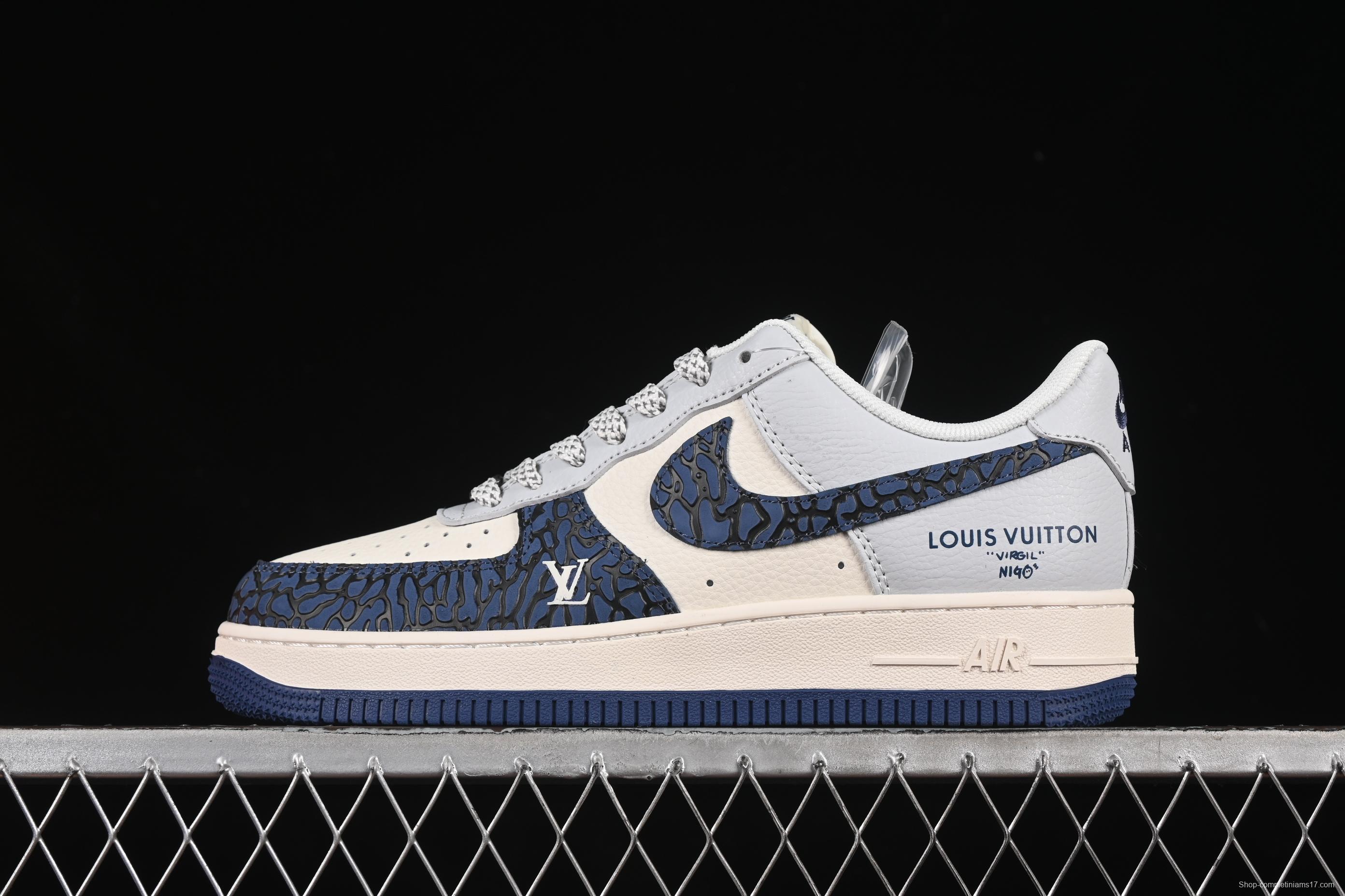 Nike Air Force 1 '07 Low LV Collaboration Blue Stone Grain Casual Sneakers - JJ2508-701