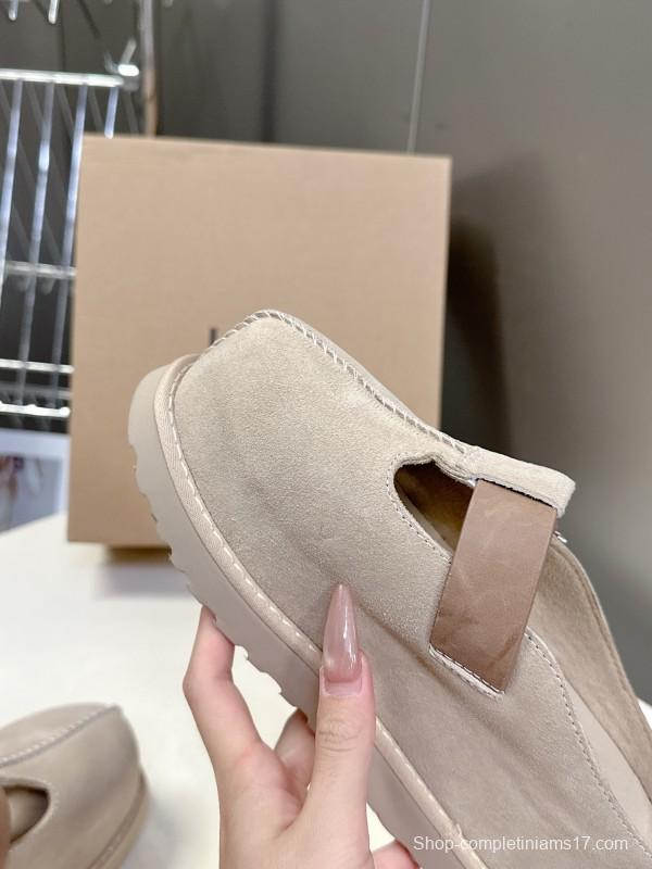 2025 UGG Beige Suede Slippers KFY00230