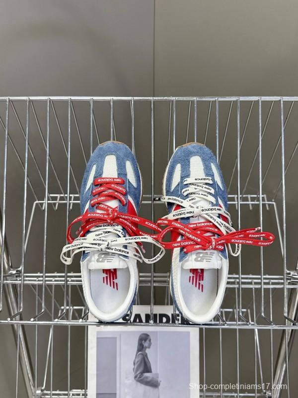 2025 Women New Balance Blue White Suede Mesh Retro Running Shoes