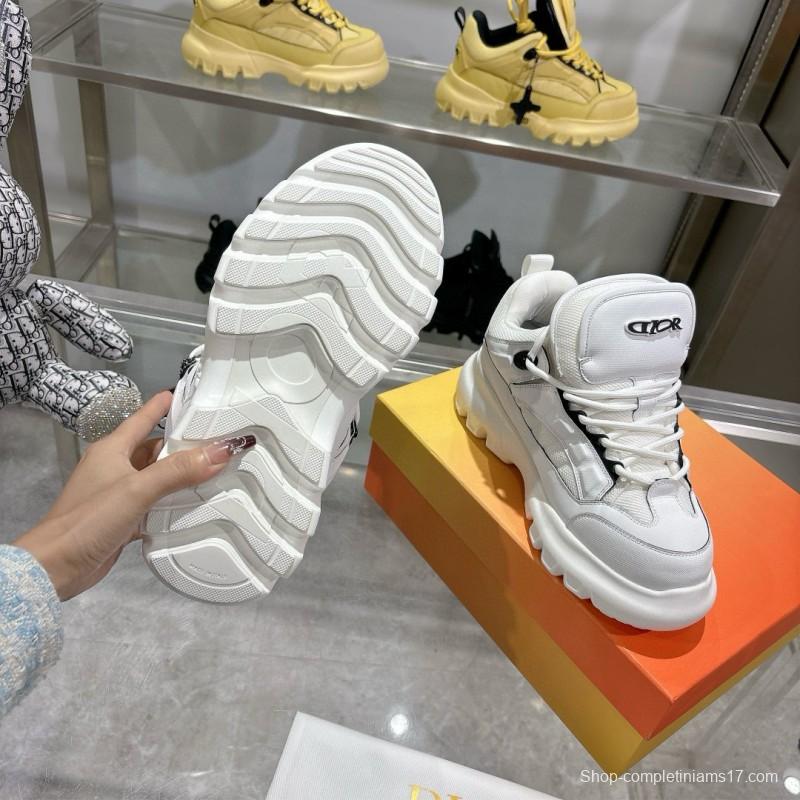 2024 Unisex Dior White Leather Sneakers MJ00380